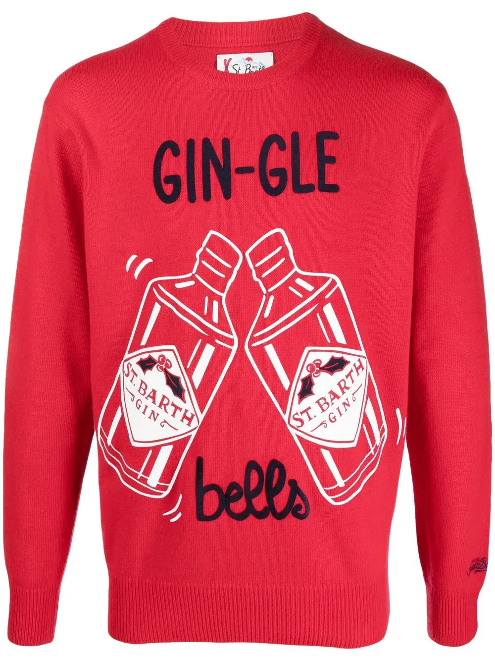 

MC2 Saint Barth intarsia-knit crew-neck jumper - Red