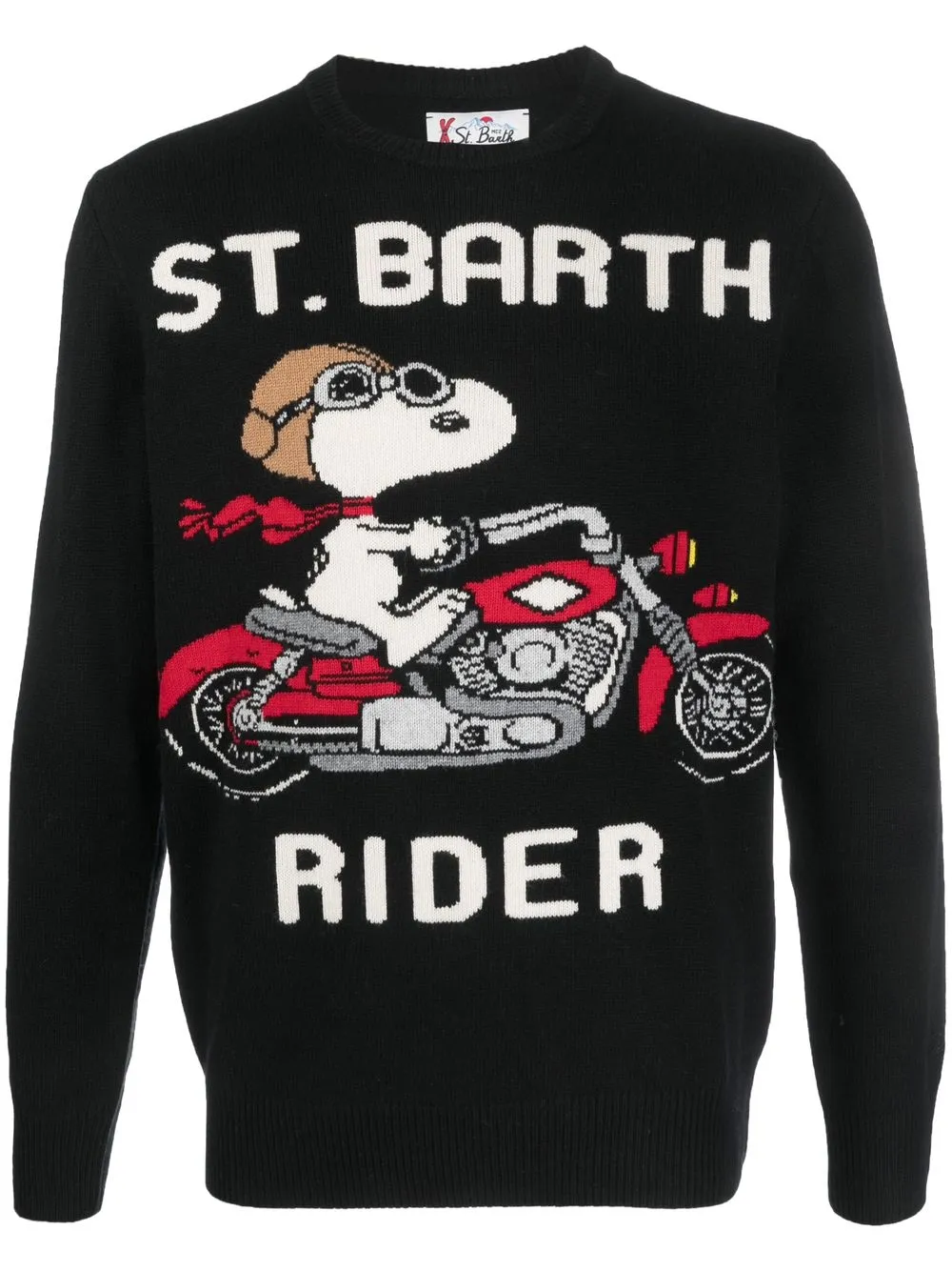 

MC2 Saint Barth intarsia-knit crew-neck jumper - Black