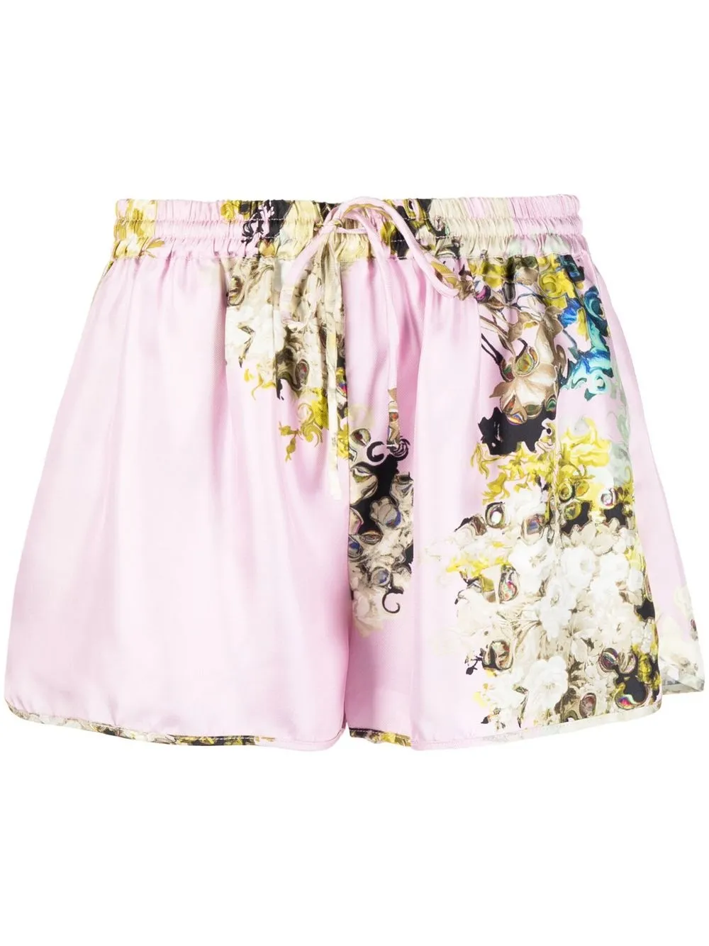 Cynthia Rowley Seidenshorts Mit Blumen-print In Pink Multi