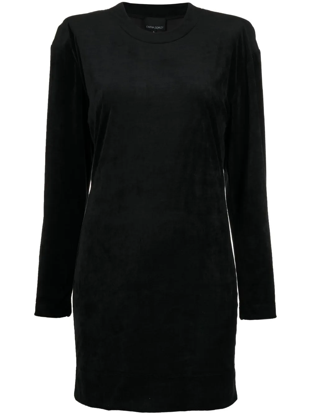 

Cynthia Rowley velvet pinched-shoulders dress - Black