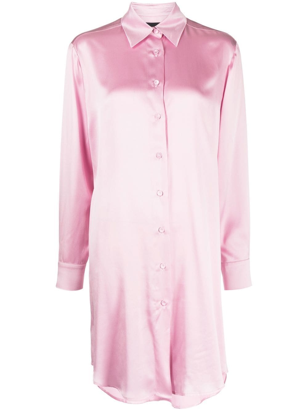 Cynthia Rowley Silk Shirt Dress In Pink