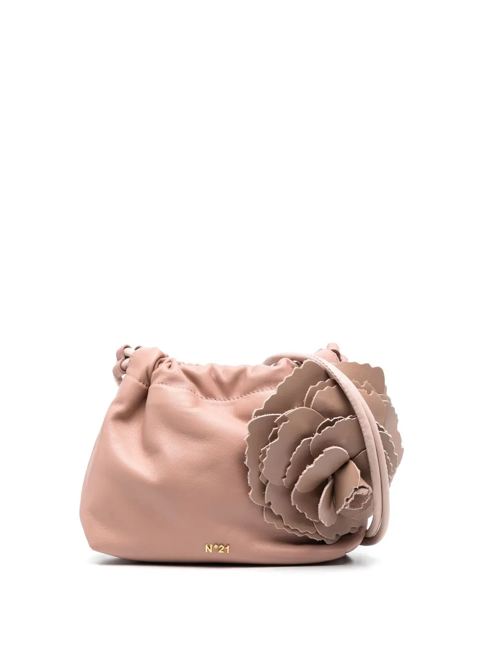 N°21 Floral-detail Leather Mini Bag In Pink