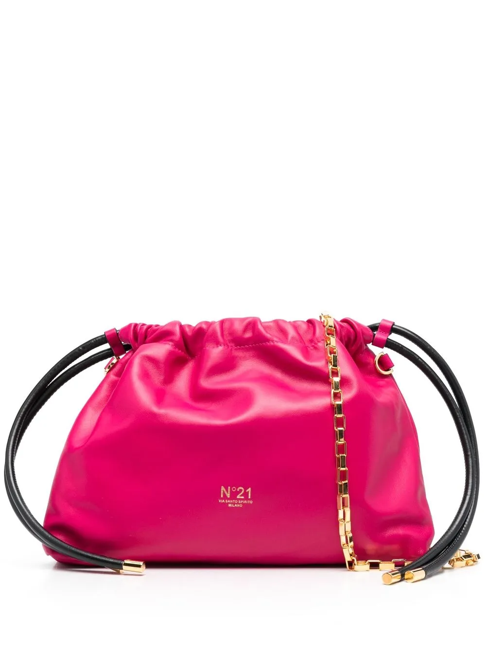 

Nº21 logo-detail leather shoulder bag - Pink