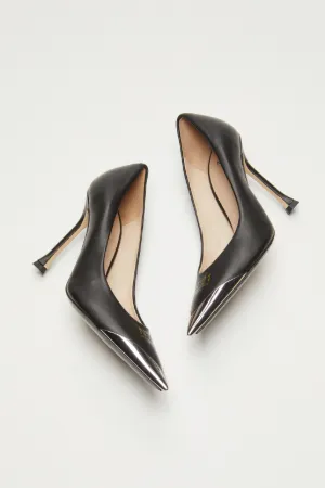 Logo-Print Pumps