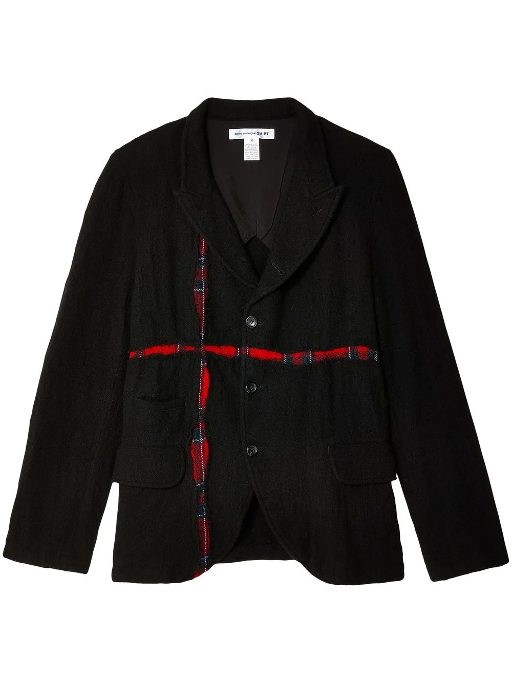 

Comme Des Garçons Shirt blazer con motivo de cuadros tartán - Negro