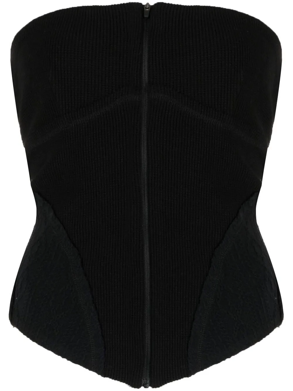 

Hyein Seo zipped-up corset top - Black