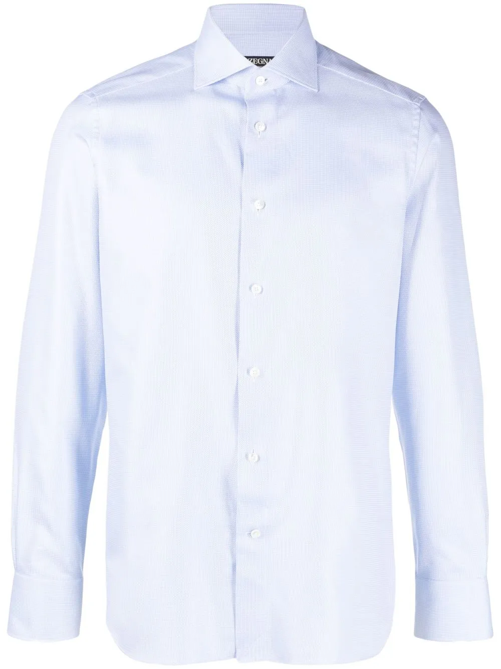 

Zegna camisa con cuello italiano - Azul