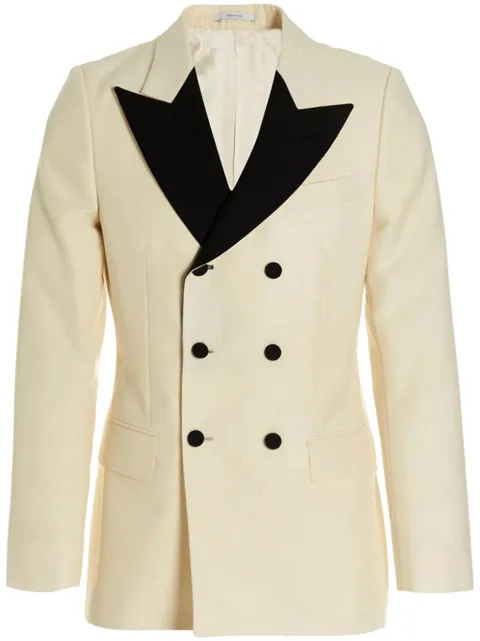 Gucci contrasting-lapel double-breasted jacket