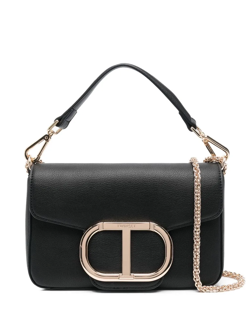 

TWINSET logo-plaque shoulder bag - Black
