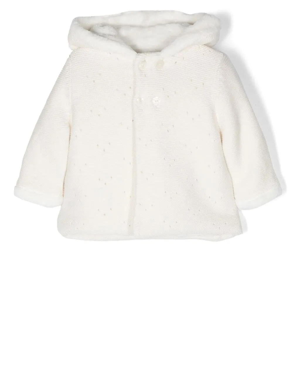 

Tartine Et Chocolat button-up hooded knitted jacket - Neutrals