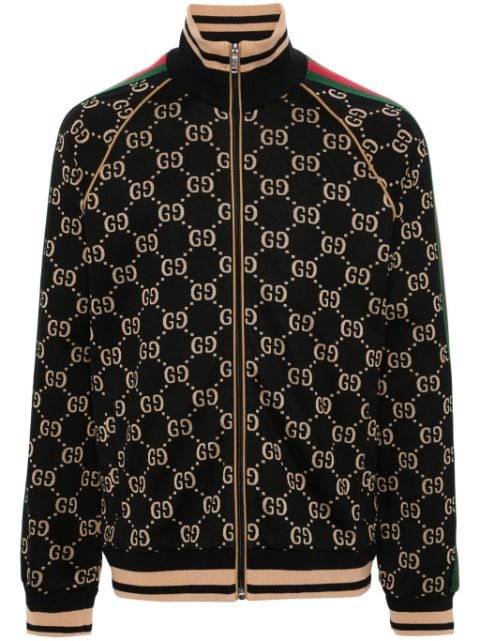 Gucci veste zippée à motif GG Damier en jacquard