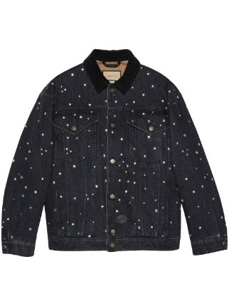 Gucci black shop jean jacket