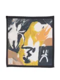 Bethany Williams logo-patch abstract-print scarf - Blue