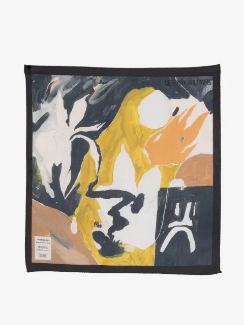 Bethany Williams logo-patch abstract-print scarf 