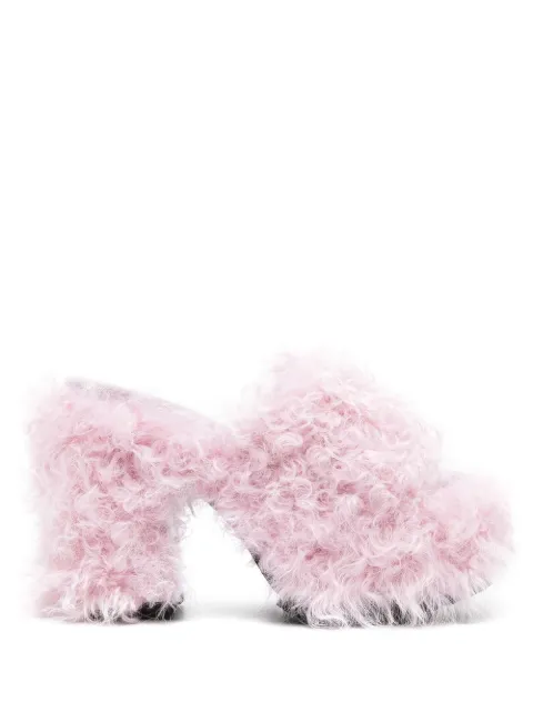 Haus of Honey Les Terriers shearling mules