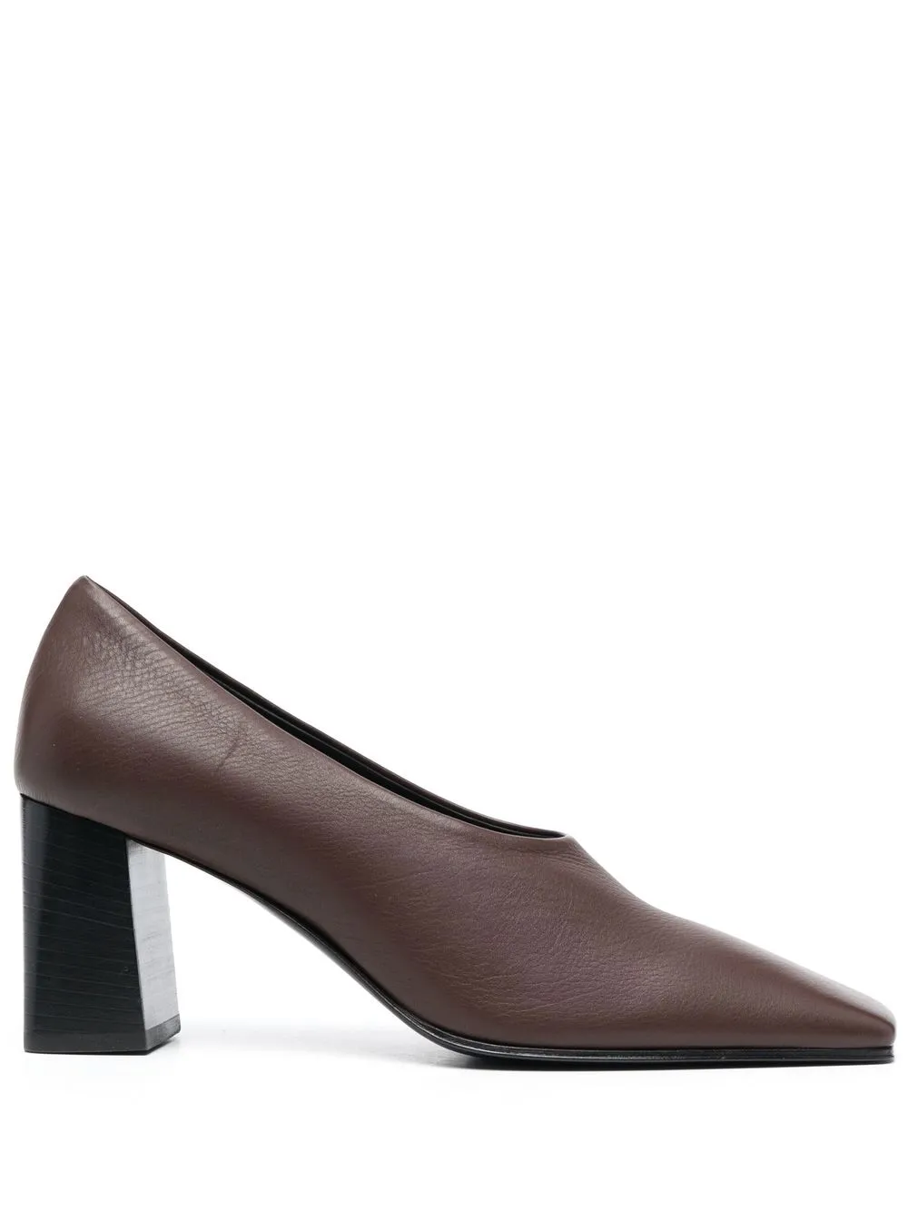 

The Row square-toe leather pumps - Brown