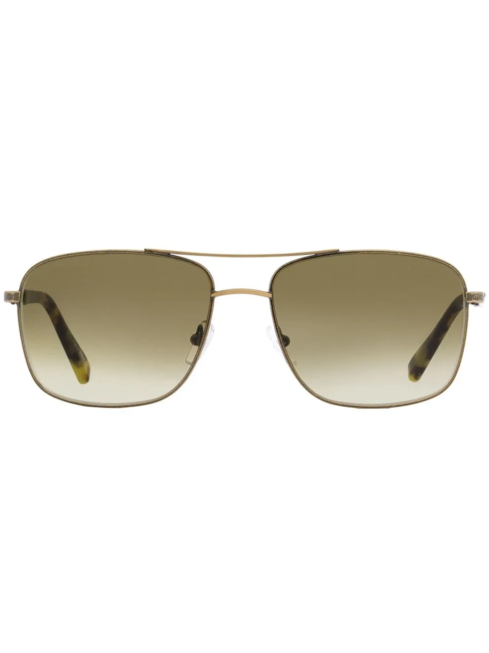Zegna lentes de sol con armazón rectangular | dorado | Image 1