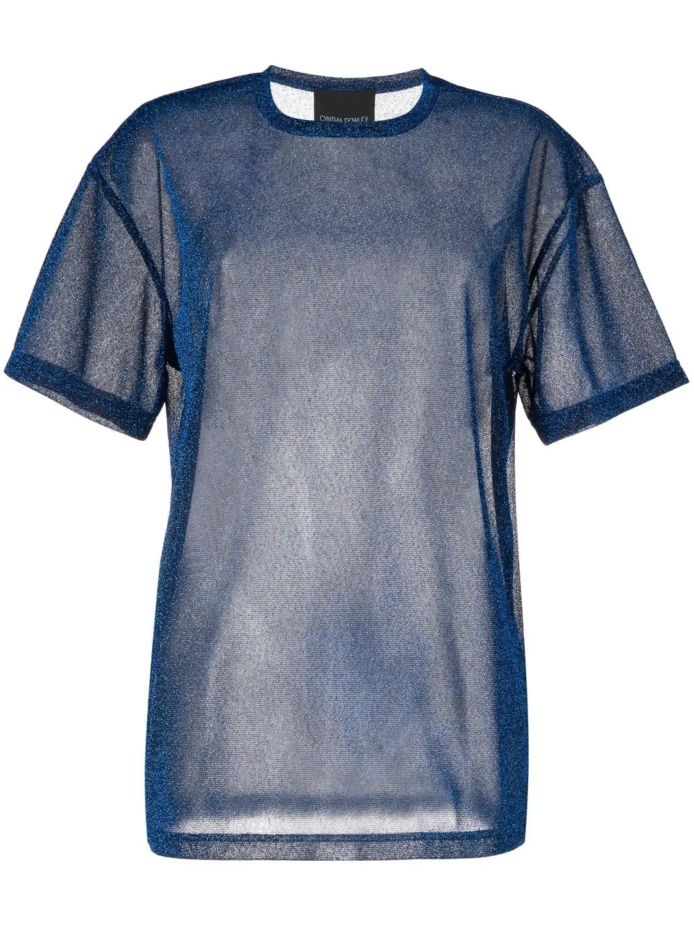 Cynthia Rowley metallic-effect Sheer T-shirt - Farfetch