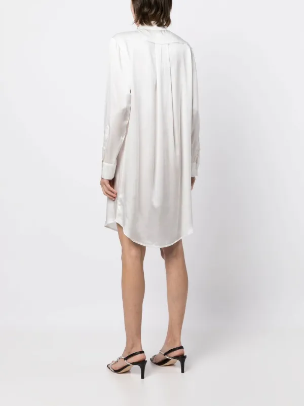 Grey silk shift clearance dress