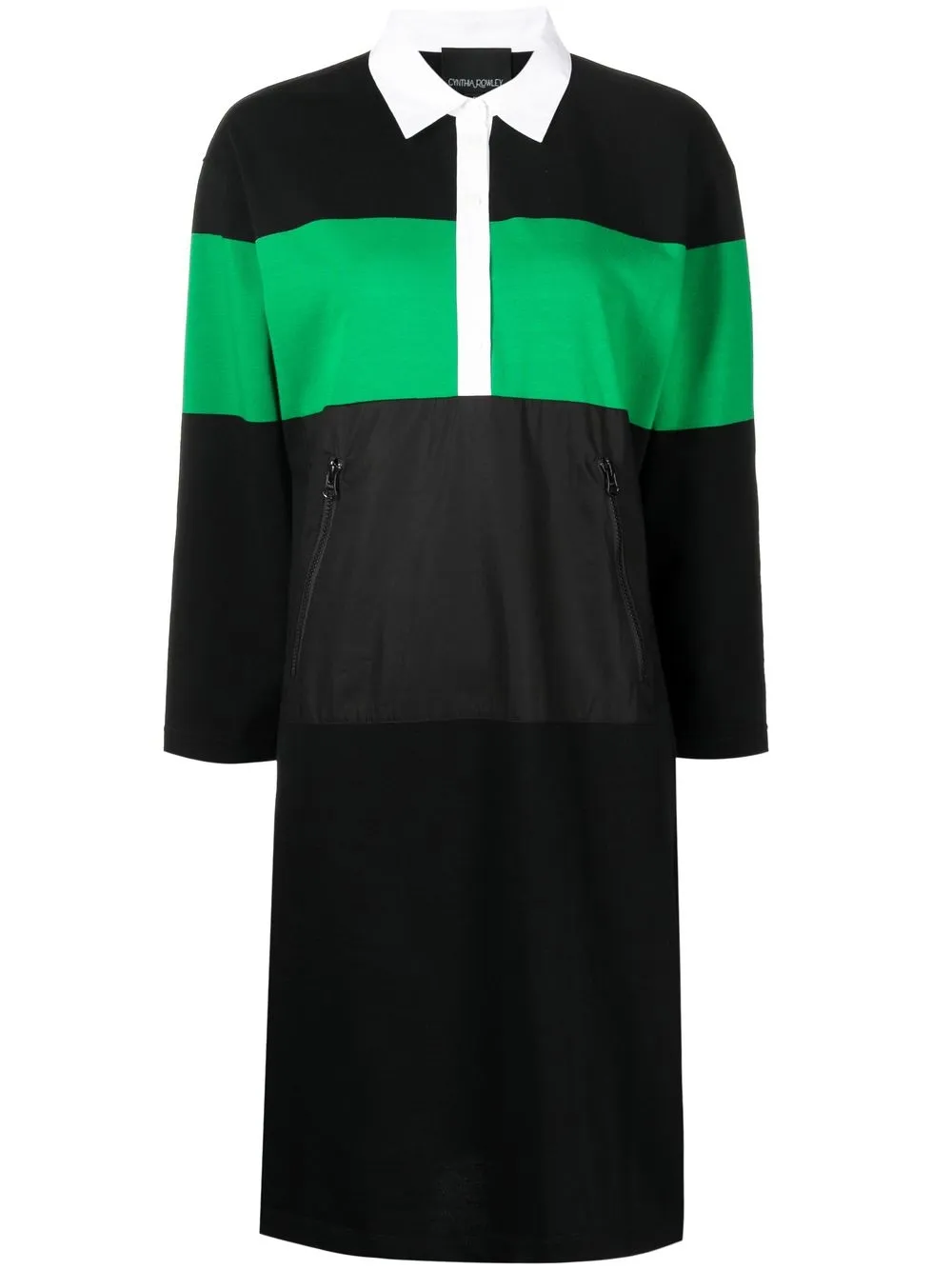 

Cynthia Rowley striped shirt dress - Green