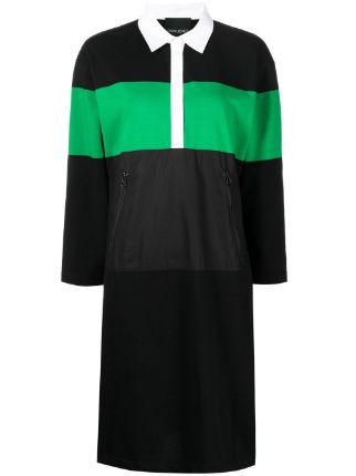 23 Colorblock Striped Shirt Dress