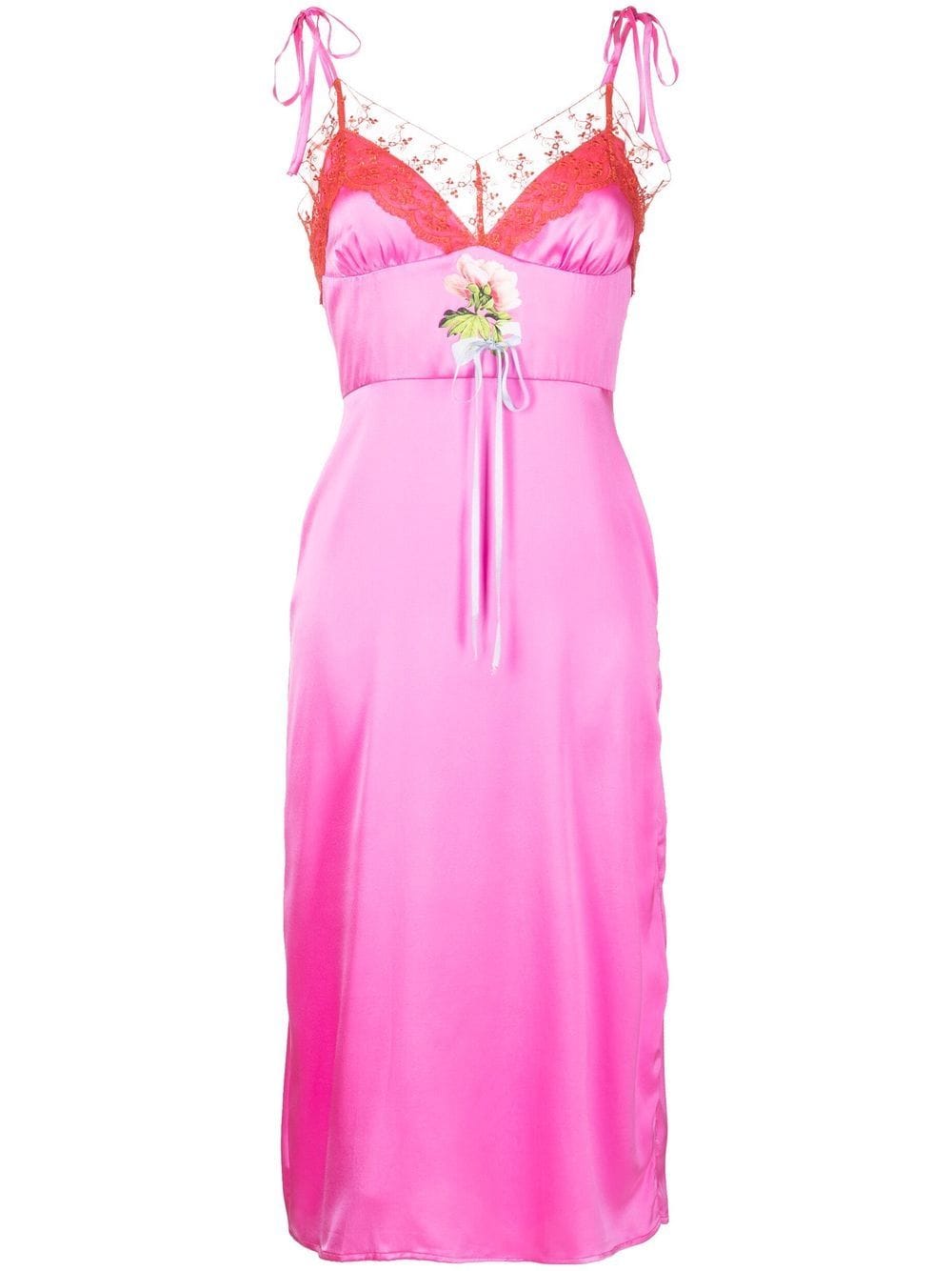 

Cynthia Rowley lace-trim sleeveless maxi dress - Pink