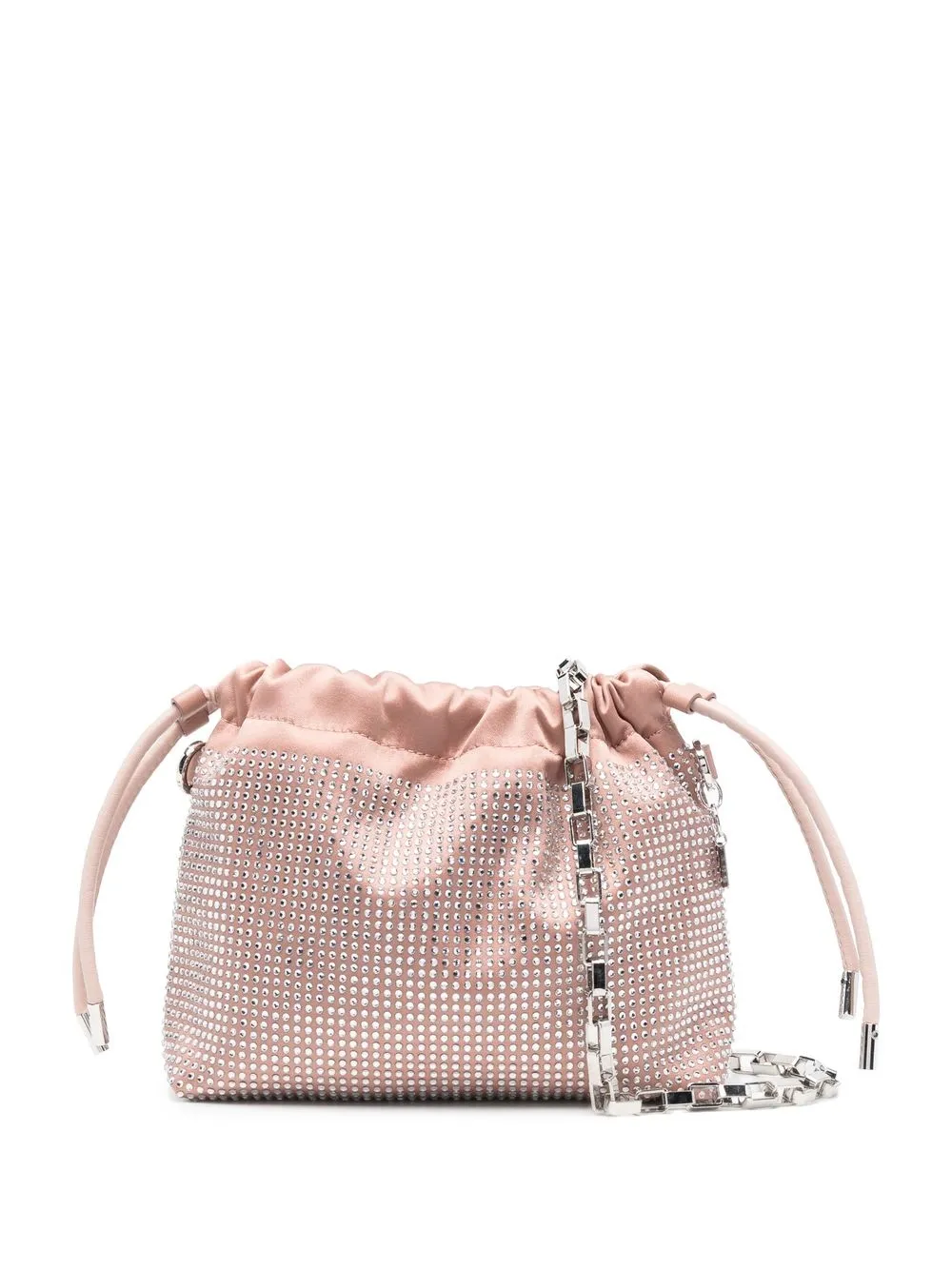 

Nº21 crystal-embellished drawstring mini bag - Neutrals