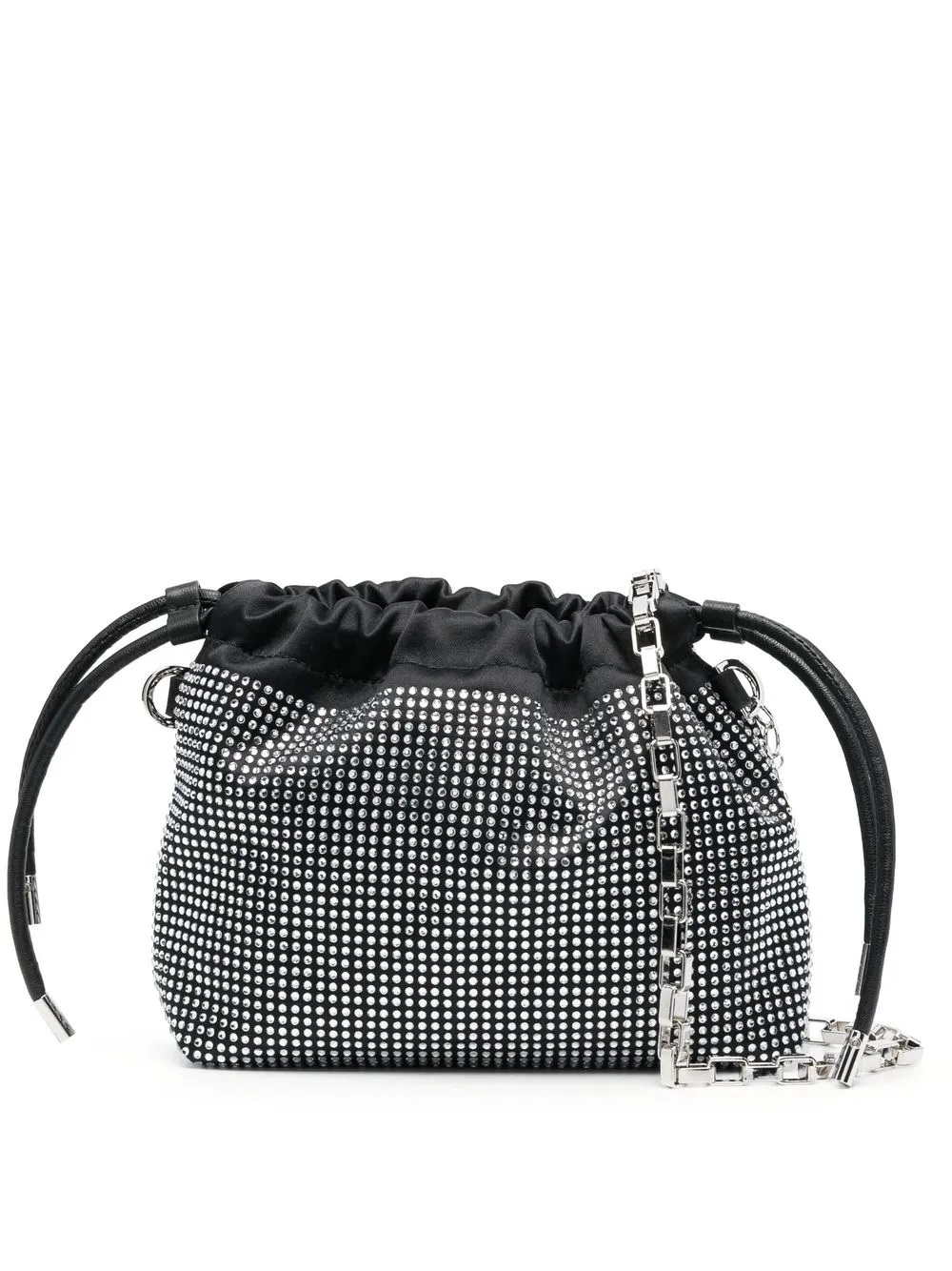 

Nº21 bolsa mini con detalles de cristal y cordones - Negro