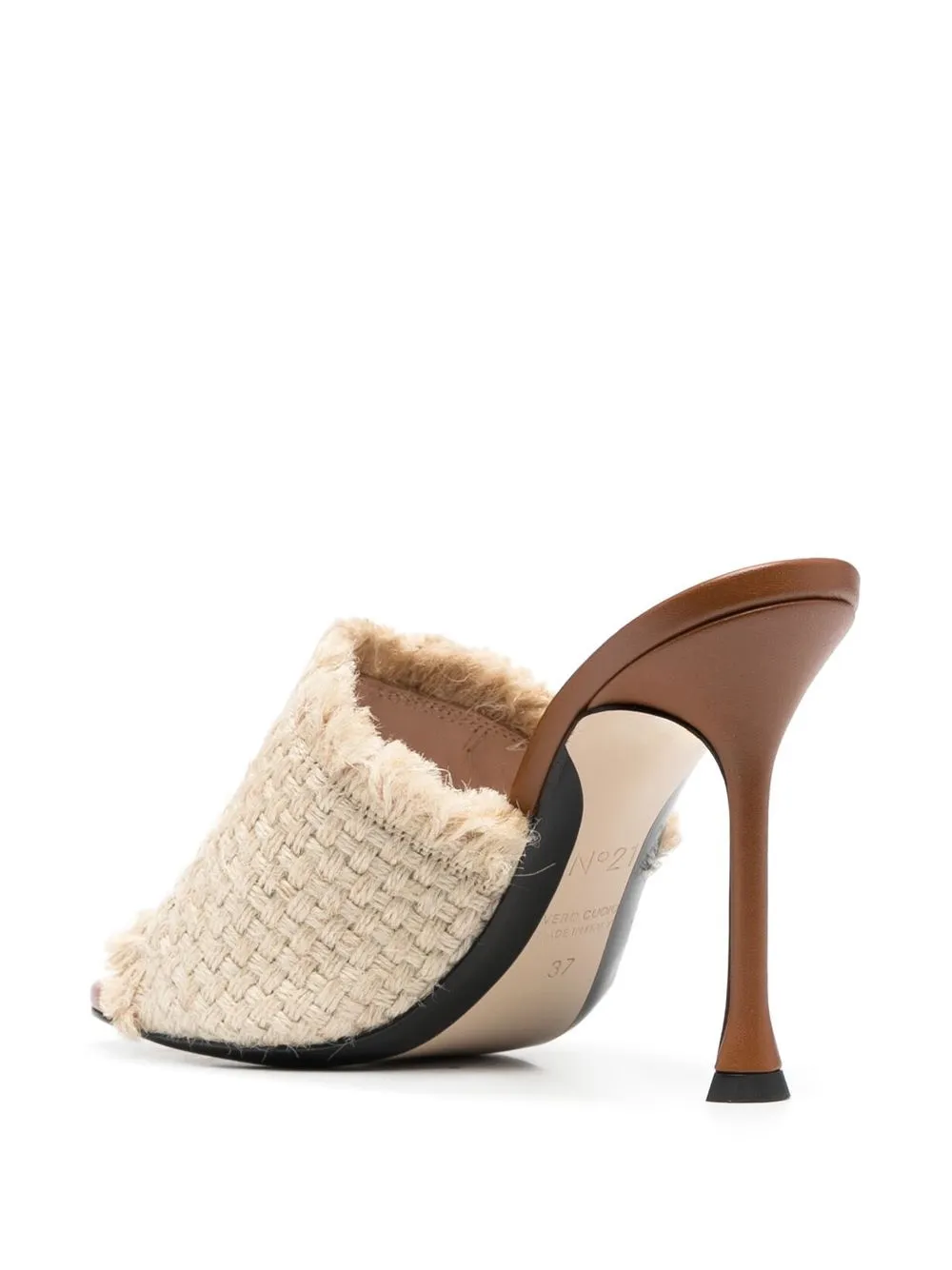 Shop N°21 Jute-strap Mules In Neutrals