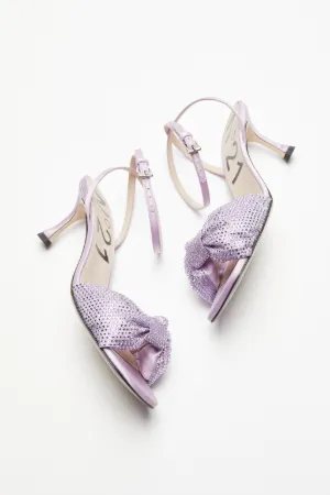 Crystal Bow-Embellished Sandals