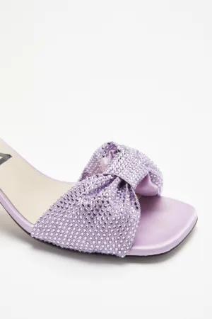 Crystal Bow-Embellished Sandals