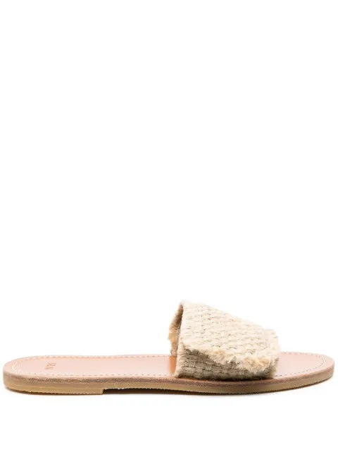 Nº21 woven jute flat sandals