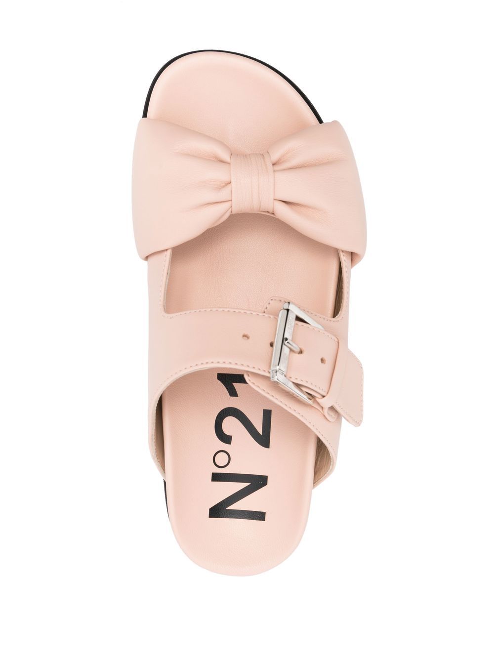 Shop N°21 Bow Detail Strappy Slides In Pink