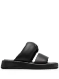 Nº21 padded leather slides - Black