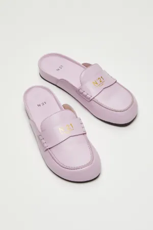 Logo-Print Fussbett Loafers