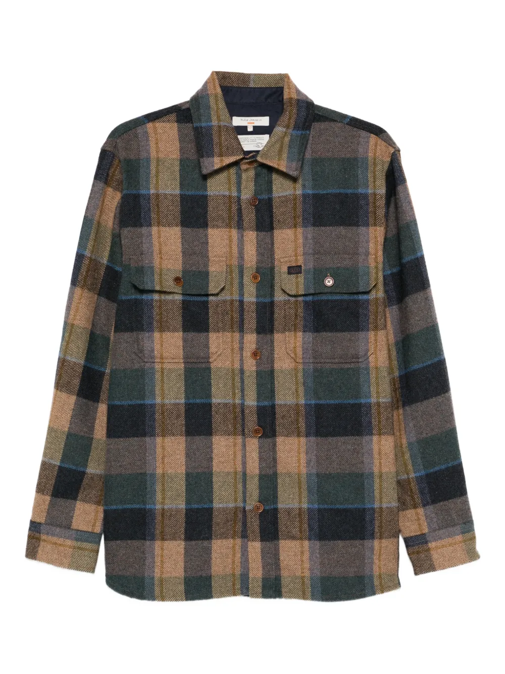 Nudie Jeans Robban plaid long-sleeve shirt - Marrone