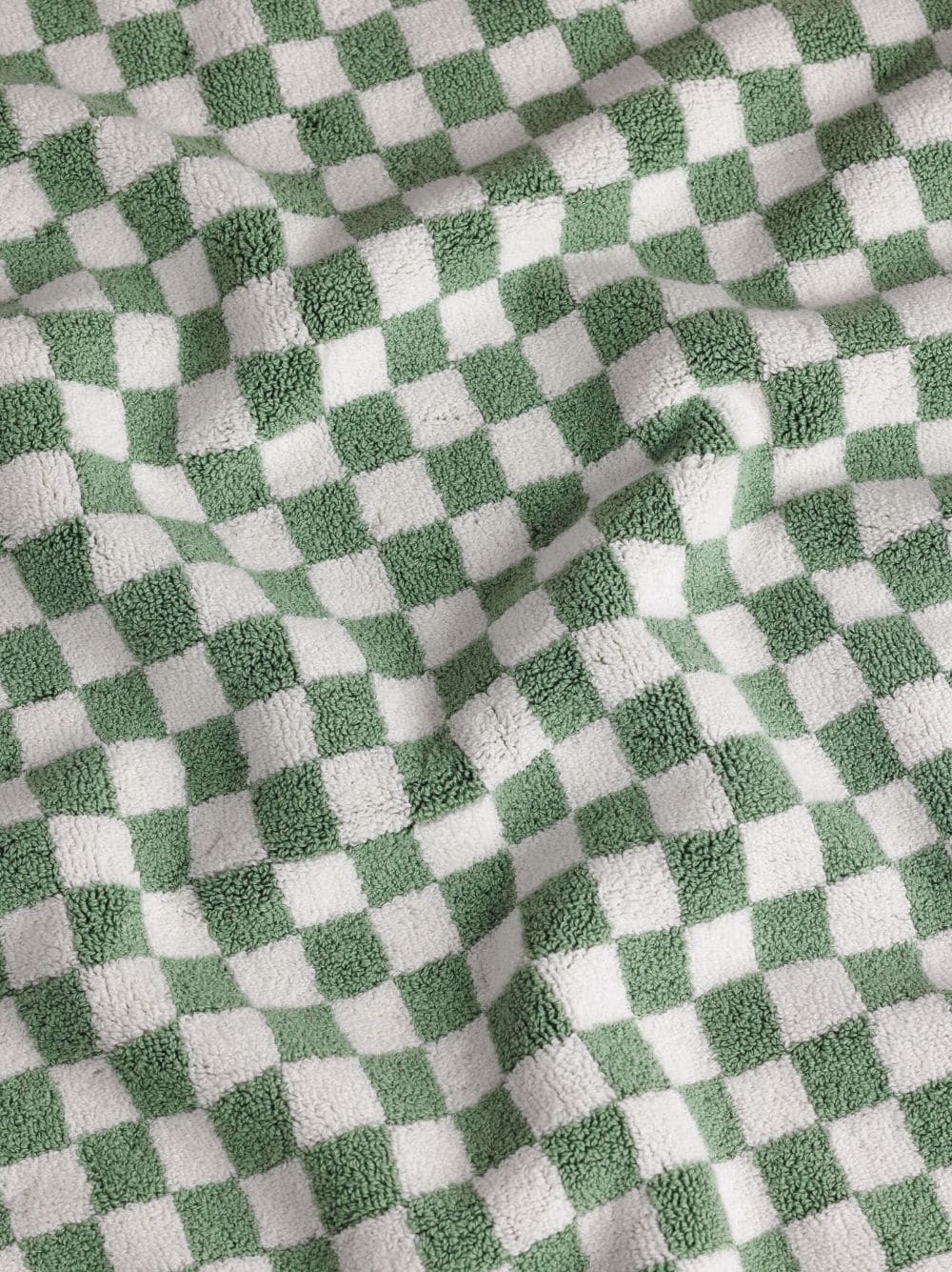 Image 2 of BAINA checkerboard-print organic cotton towel