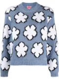Kenzo Boke Flower intarsia-knit jumper - Blue