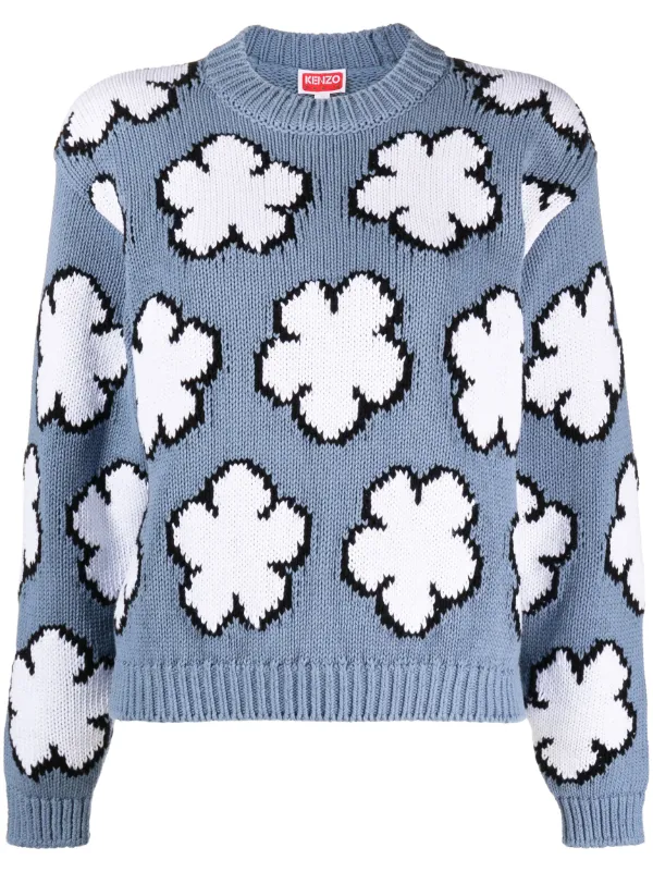 Kenzo Boke Flower intarsia-knit Jumper - Farfetch