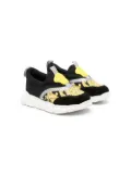 Versace Kids Barocco Medusa slip-on sneakers - Black