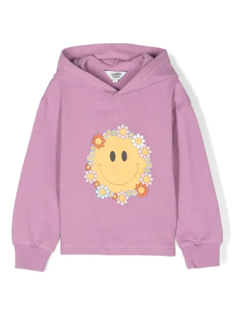 Hundred Pieces Flower Smile-print organic-cotton hoodie