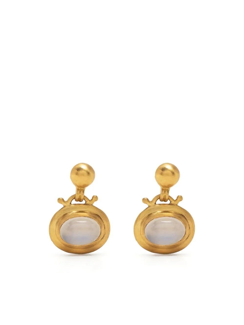 

Prounis 22kt recycled yellow moonstone bell earrings - Gold