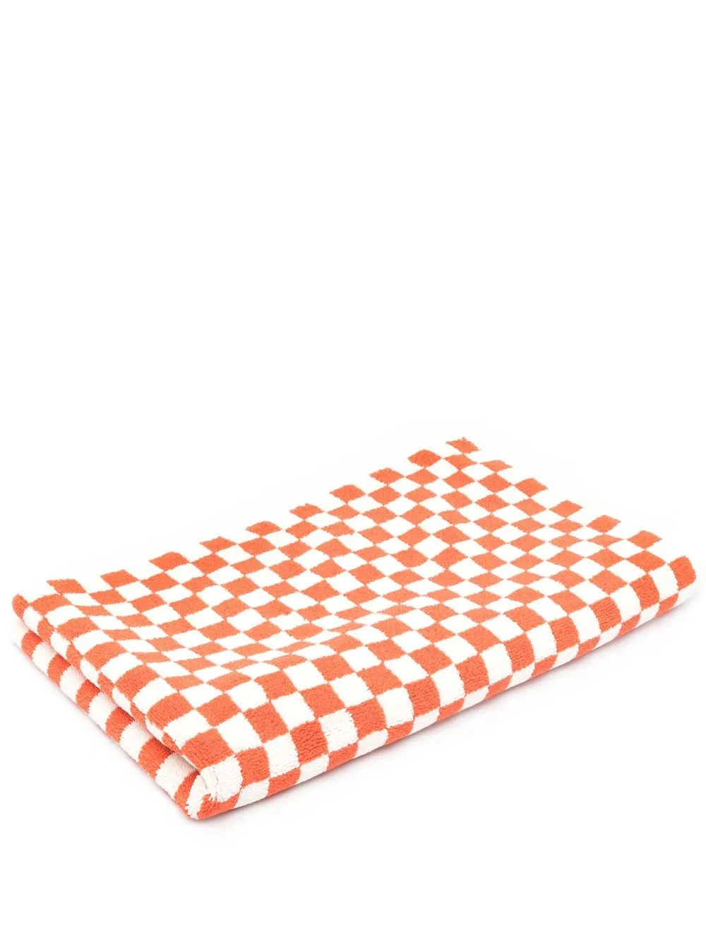 

BAINA Paloma checkerboard-print towel - Orange
