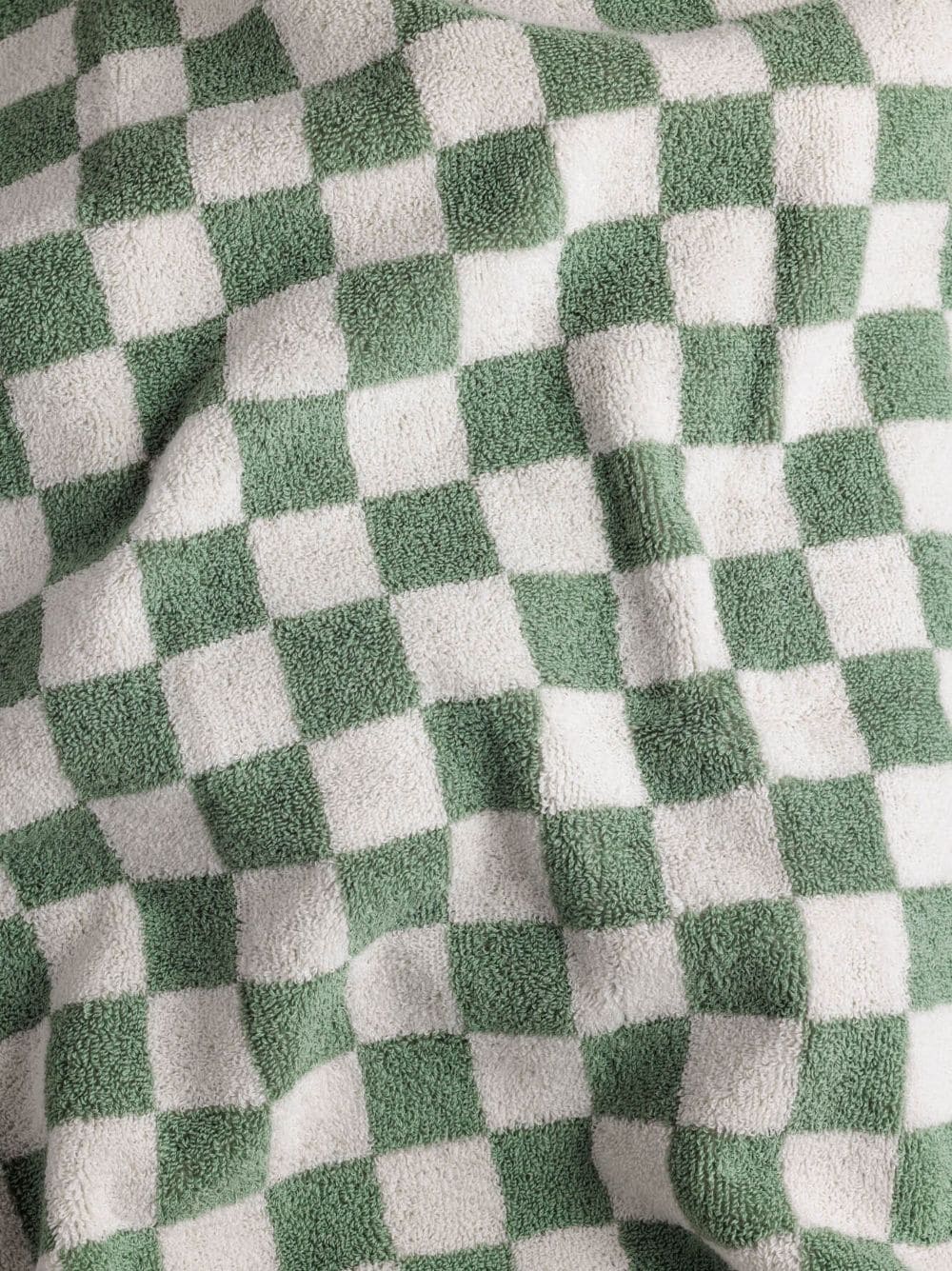 Shop Baina Checkerboard-print Organic Cotton Towel Set In 白色