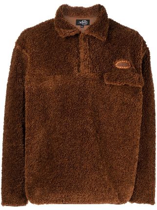 AFB V-neck Fleece Sweatshirt | Brown | FARFETCH GH