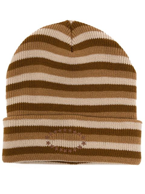 AFB logo-embroidered striped beanie