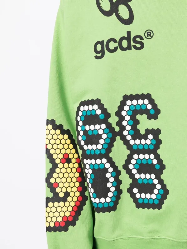 Gcds Felpa Girocollo Con Stampa Grafica Farfetch