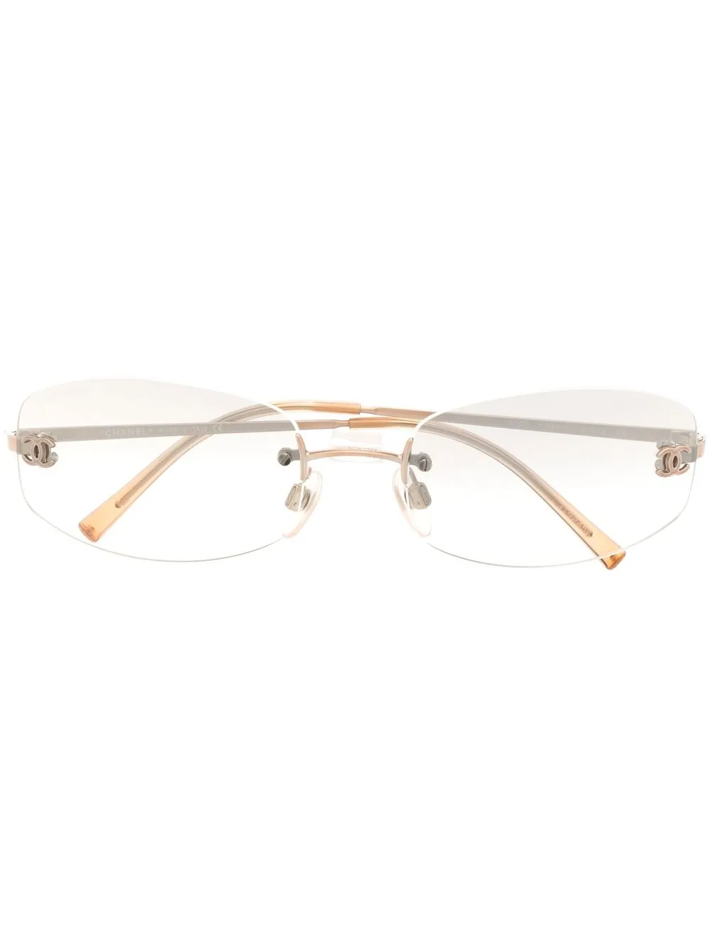

Chanel Pre-Owned 1990-2000s oval sunglasses - Brown
