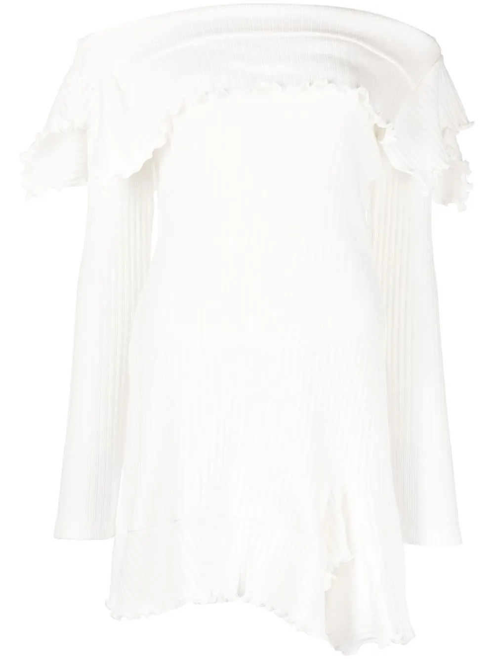 

Goen.J off-shoulder cotton mini dress - White