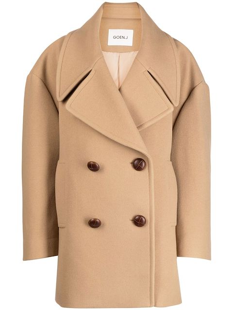 Goen.J oversized double-breasted peacoat